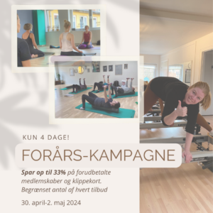 Velkommen til TROMBORGs Forårs-kampagne, som kun varer i 4 dage! Pilates og yoga silkeborg